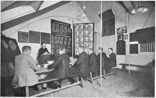 DETECTIVES RECEIVING A LESSON ON EARS.

From a Photo.