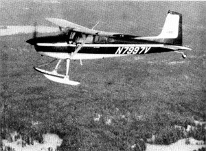 Figure 14.&mdash;The tracking aircraft was usually
flown at altitudes of 1,500 to 3,000 feet. (Photo
courtesy of Dick Shank.)