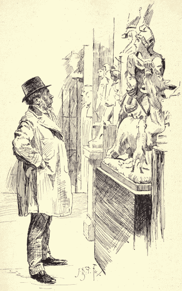 "H'M; THAT MAY BE MITHRAS'S NOTION OF MAKING A CLEAN JOB OF IT,
BUT IT AIN'T mine!"