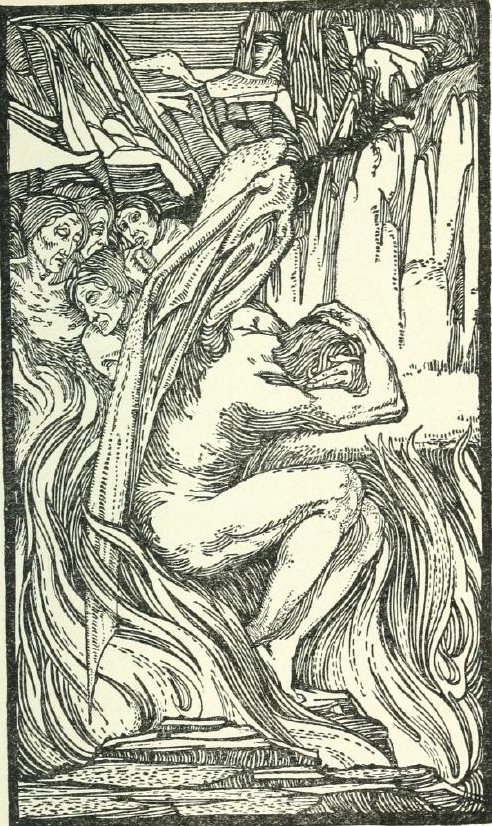 &mdash;"The eternal fire
Unquenchable, with chilling frosts commingled."