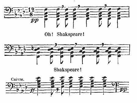 notation musicale
Oh! Shakspeare!
Shakspeare!