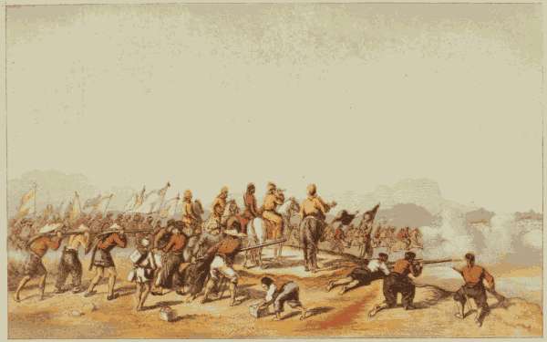 A TI-PING ARMY GOING INTO ACTION.
DAY & SON, LIMITED, LITH.