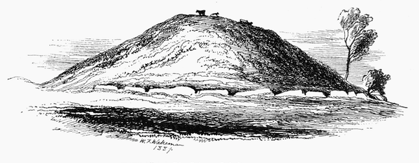 DOWTH (Uaimh Feirt Bodan os Dubath), COUNTY MEATH.
(From the West.)