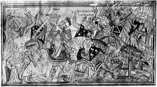 HAROLD DEFEATS AND KILLS TOSTIG AND THE KING OF NORWAY AT STAMFORD
BRIDGE