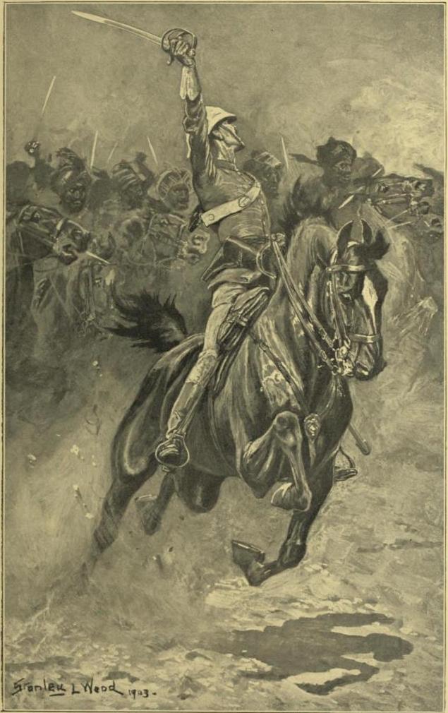 BATTYE ROSE IN HIS STIRRUPS AND THUNDERED FORTH THE
ORDER TO CHARGE