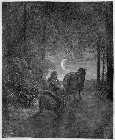 N&auml;chtliche Fahrt der Prinzessin zur Lila-Fee