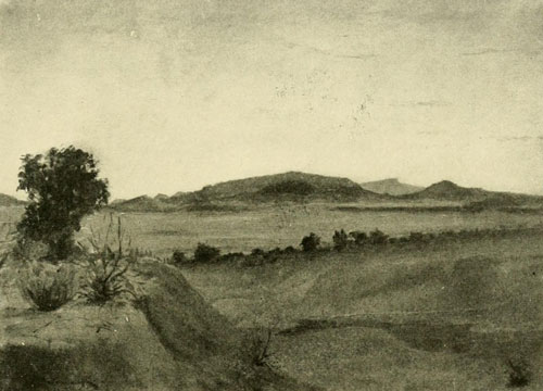 The Uinkaret
Mountains at Sunset, from the North-east.