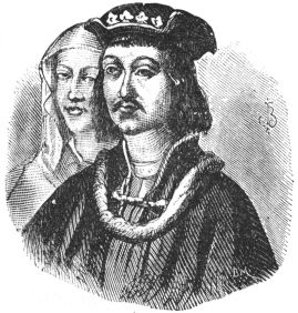 with Isabella barely seen behind Ferdinant