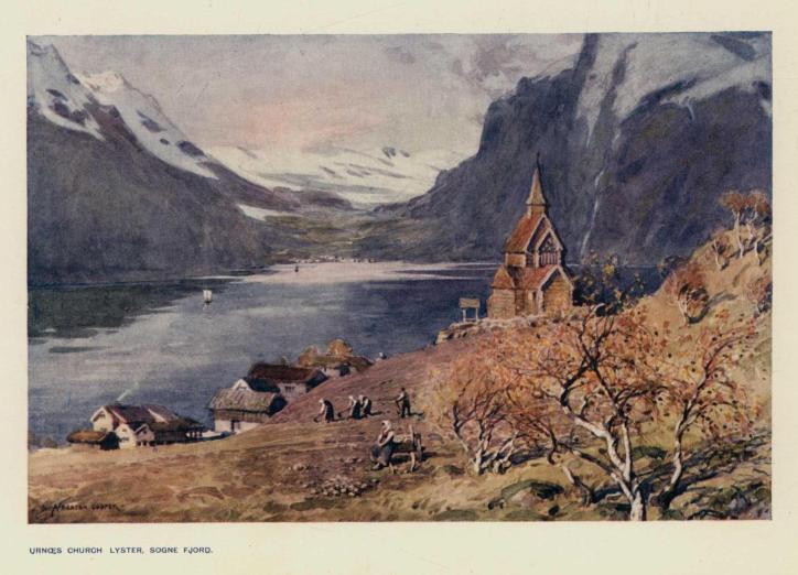 Urn�s church, Lyster, Sogne Fjord