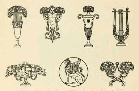 ORNAMENTS DESIGNED BY PROF. WALTER TIEMANN, FOR GEBR.
KLINGSPOR, OFFENBACH A.M.