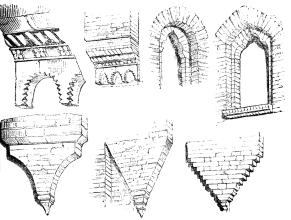 DETAIL OF WINDOWS AND CORBELLING FOR
CHIMNEYS&mdash;COCCAGLIO.