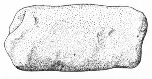 Fig. 9. Stonelike substance used to prevent fingers
    from sticking while spinning.