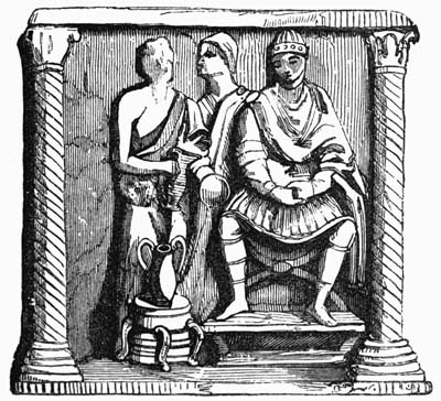 Illustration: Fig. 103.&mdash;Pilate on the Judgment Seat Washing his
Hands.