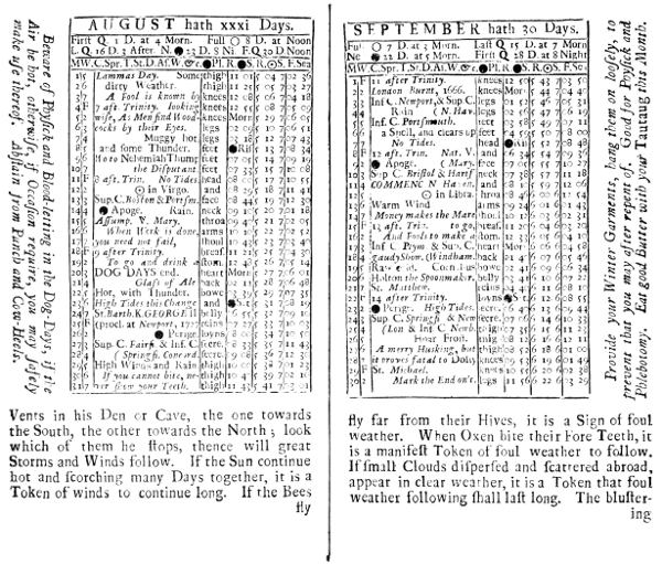 Benjamin Franklin's Rhode-Island Almanack
for the Year 1728