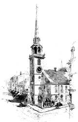 THE OLD SOUTH CHURCH IN ITS PRESENT CONDITION.

BUILT IN 1729.