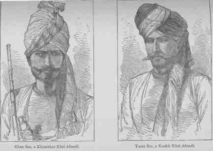 Khan Baz, a Khumbhur Khel Afreedi.
Tooro Baz, a Kookie Khel Afreedi.