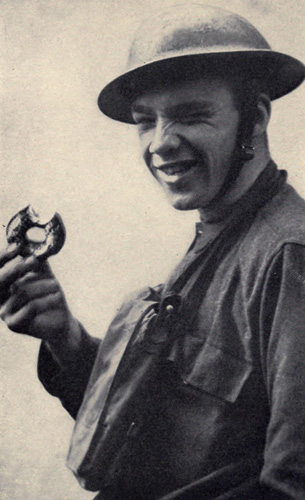 &ldquo;It was just outside
of Bouconville that the famous doughnut truck experience occurred&rdquo;&mdash;and
this is the Salvation Army boy who drove it