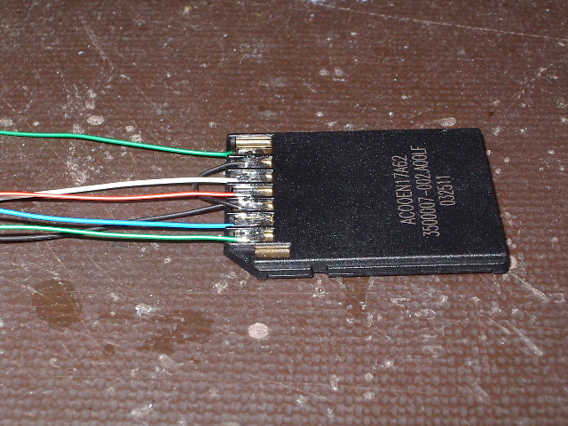 Wiring the microSD adapter